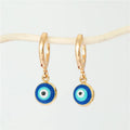 SC Hot Colorful Eye Earrings Women 2022 Mini Gold Plated Earrings Ear Clip Fashion National Oil Drip Devil Dye Drop Earrings
