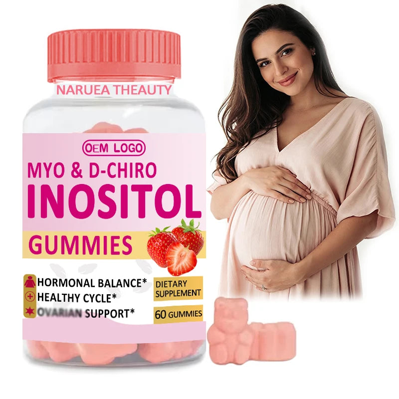 Private Label Myo Inositol Gummy Folate Vitamin Women Myo Inositol and d Chiro Inositol Gummies