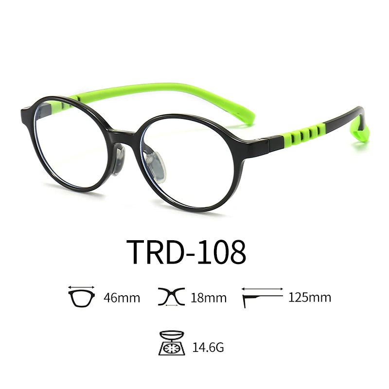 Octagon Anti Radiation Blue Light Blocking Computer Optical Glasses Tr90 Children Frame