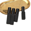 Hot Sell square Matte Black Glass Spray Bottle 5ml 10ml Empty Refillable Pocket Sized Luxury Samples Fine Mist Perfume Bottle