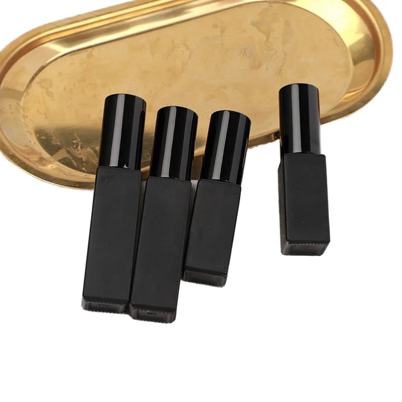 Hot Sell square Matte Black Glass Spray Bottle 5ml 10ml Empty Refillable Pocket Sized Luxury Samples Fine Mist Perfume Bottle