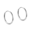 Classic Simple Hoops 925 Sterling Silver Huggies Earrings Multiple Sizes Large Small Round Black Gold for Women Trendy Wholesale