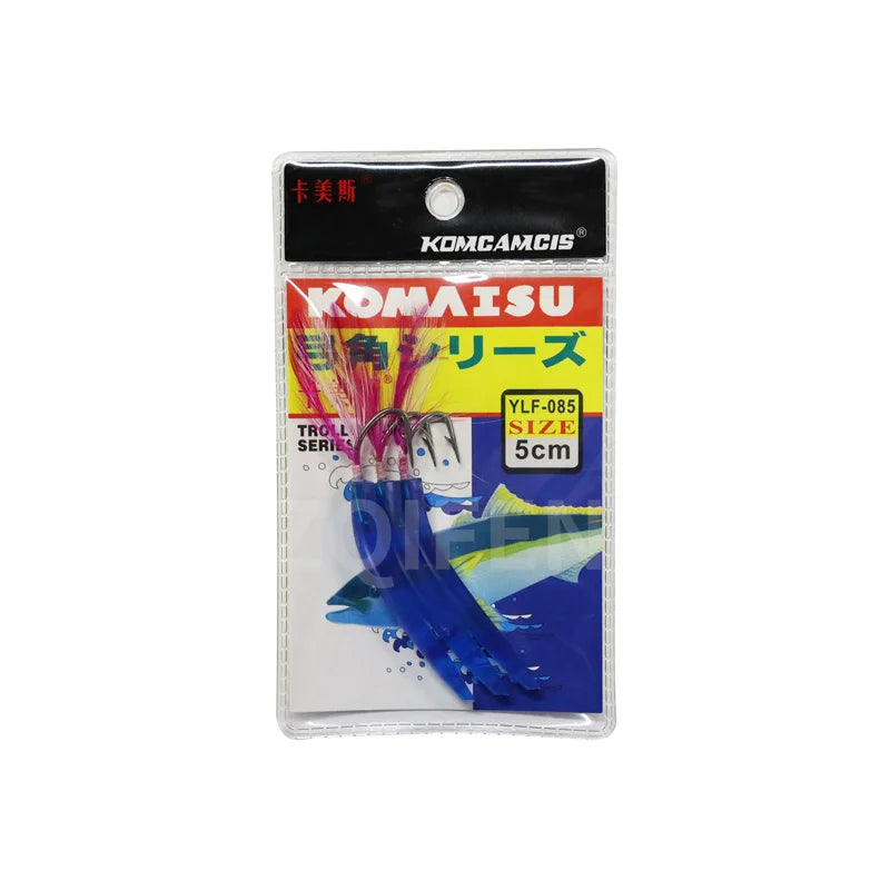 4cm 5cm 6cm 7cm Fishing Hard Lures Feather Angler Hook Trolling Fishing Ocean Boat Fishing