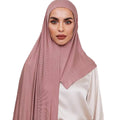 Premium Stretchy Instant Jersey Hijab One Loop Jersey Scarf Hijabs Shawls Easy to Wear Muslim Ladies Jersey Shawl Tudung