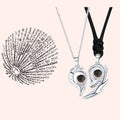 2PCS Non Fade Statement Magnet Necklace Jewelry 100 Different Languages I LOVE YOU Women Magnet Necklace for Gift