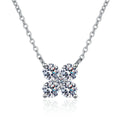 Luxury Design Leaf Clovers Shape Moissanite Necklace Pendant Diamond Tester S925 Silver Moissanite Necklace