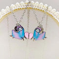 Best Friends Necklace Set Cartoon Animal Sheep Horse with Heart Magnetic Pendent Necklace Accessories BFF Jewelry