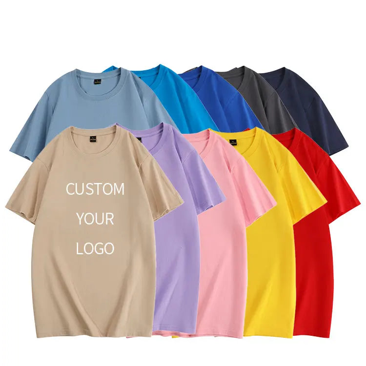 Unisex Short Sleeve 100% Cotton Heat Transfers Dtg Embroidered Logo Screen Custom Printing Tshirt Men's T-shirts T Shirt