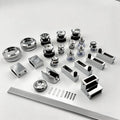 Frameless Glass Door Bathroom Fittings Set Shower Door Hardware Kit Slide Rail System for Double Slide Door Rollers