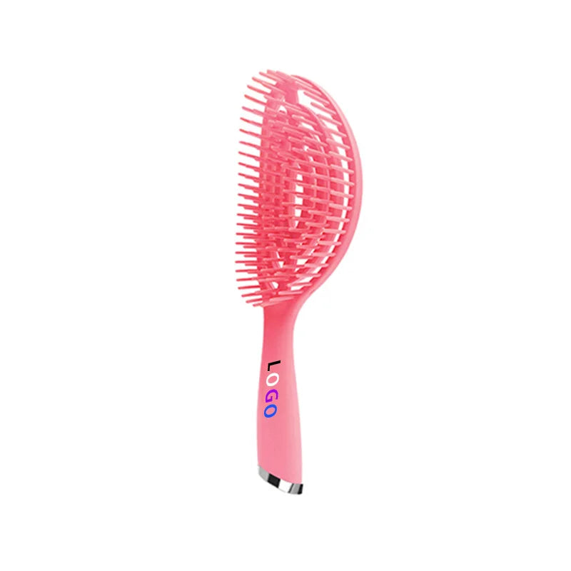 Wholesale Barber Private Label Untangling Kids Detangling Unique Long Handle Wave Woman Fancy ECO Paddle Hair Brush