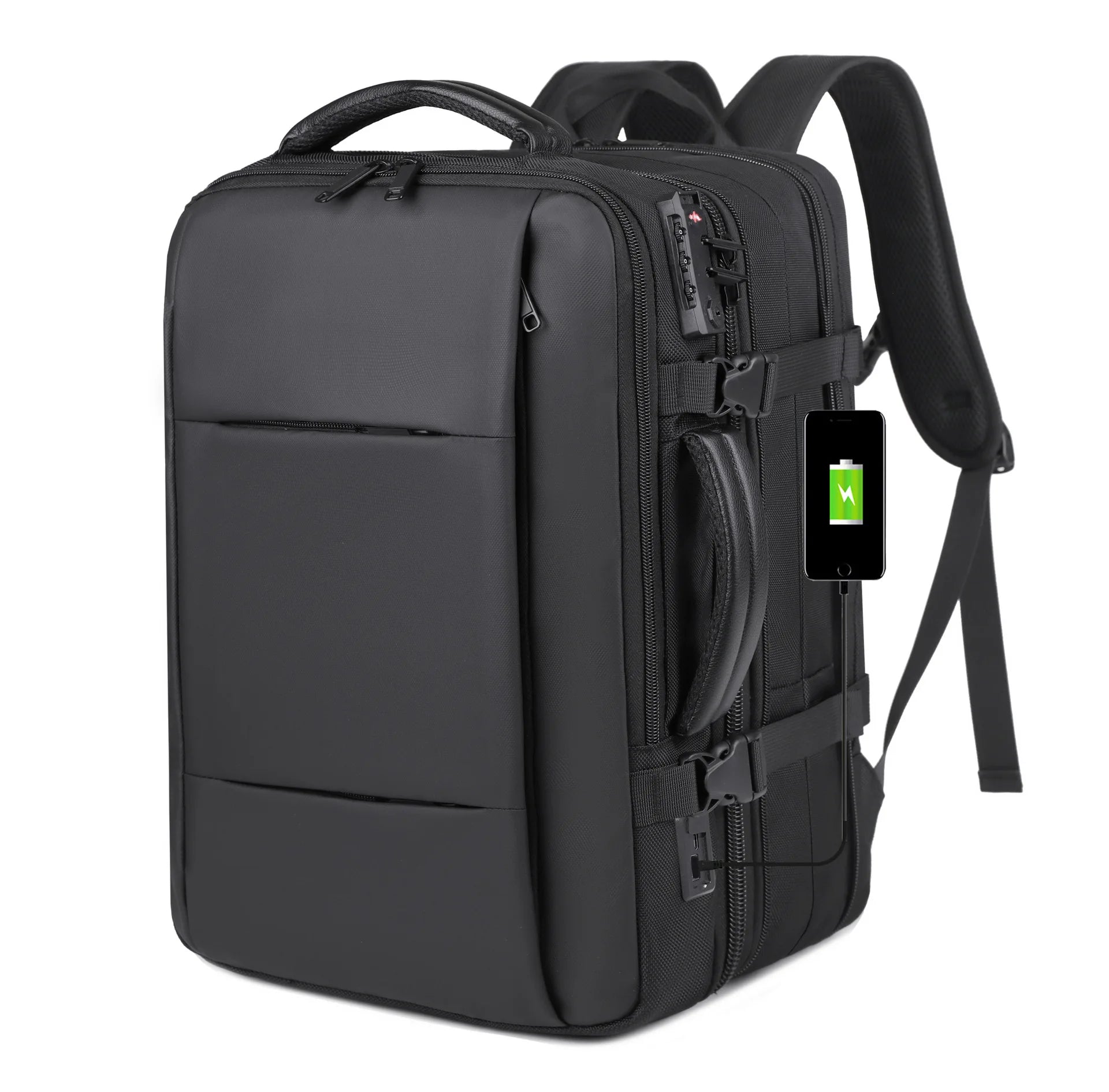 Wholesale Expandable External Frame Travel Backpack 17-Inch Multi-Layer Wet-Dry Separation Anti-Theft Polyester Lining