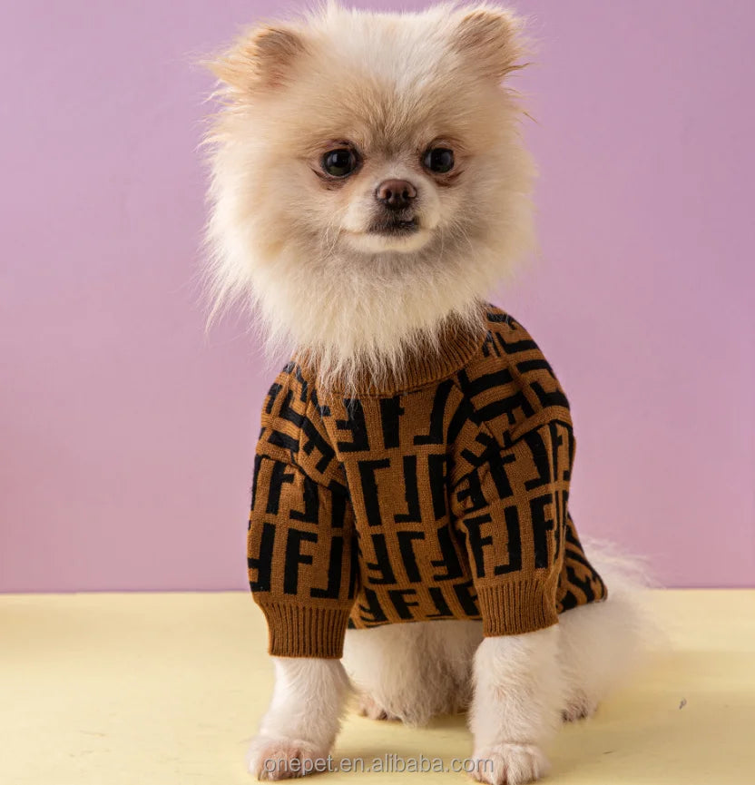 Factory Design Dog Bulldog Clothes Sweater Pet Clothing Trend Brand Winter Dog Jumper Sweater