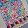 Glitter Rainbow Eco-Friendly PU Leather Fabric for Furniture and Car Bags with TC Backing