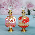 10ml Patented Plum Flowers Metal Perfume Bottles Essential Oil Refillable Fancy Attar Refillable Bottle Gift Decoration