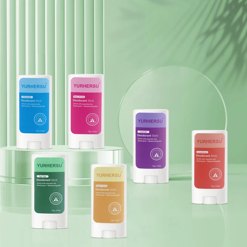 YURHERSU Wholesale 15g Body Underarm Deodorant Stick Long Lasting Aluminum Free Antiperspirant Stick Deodorant Stick