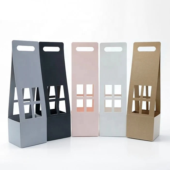 Waterproof Hollow-out Kraft Paper Box Festival Bouquet Box DIY Flower Packaging