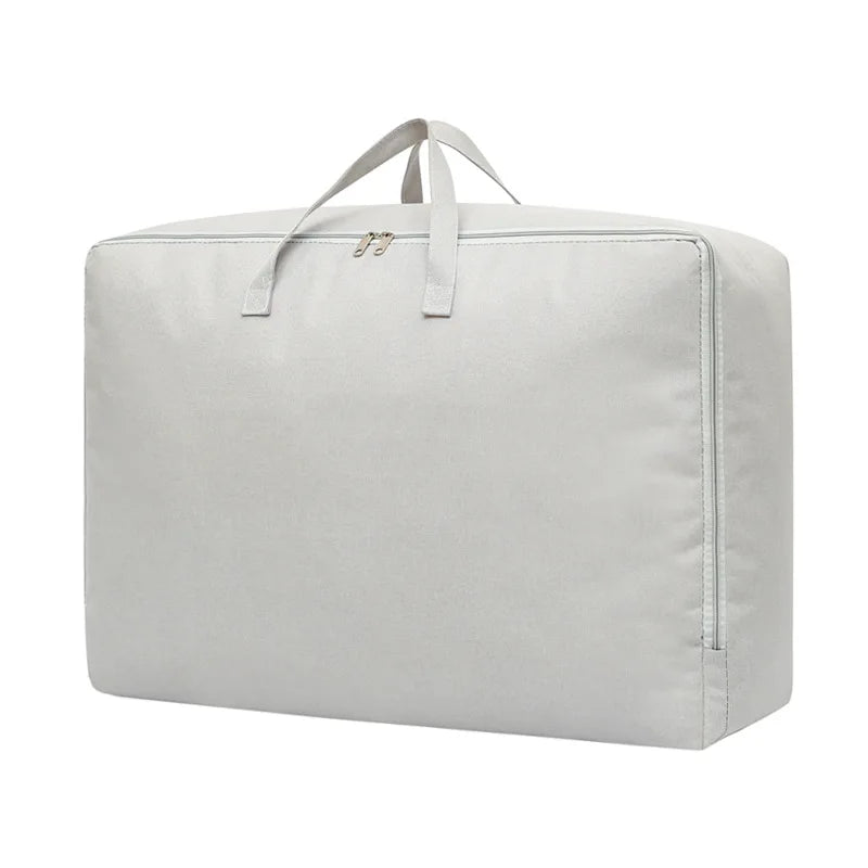 Fashionable Cotton Quilt Storage Bag Two Handle Zipper Closure Water-Repellent Dust-Proof 60x80cm Household Clothing Packing