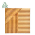 MUMU Exterior 3D Flute Luxurious Wooden Slat Cladding Ornament Materials Decorative Wall Panel for Hotel