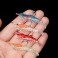 Factory Direct Sale 60 mm 3g Soft Fishing Lures With Lead Head Hook PVC Plastic Bionic Shrimp Nightlight Soft Fish Bait