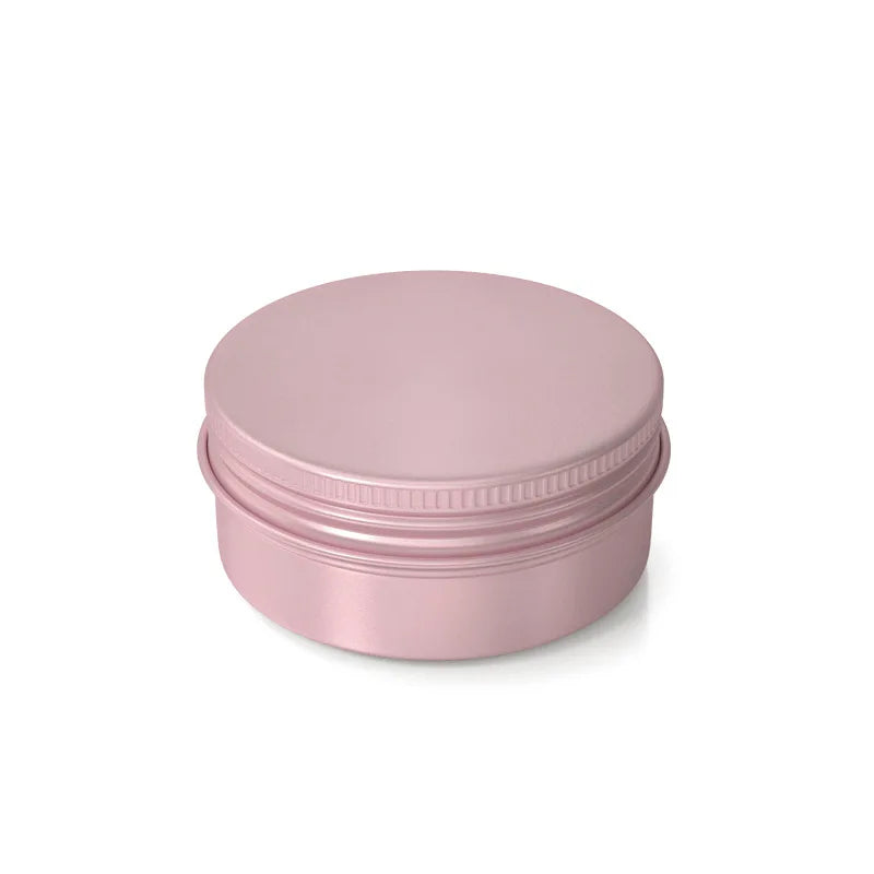 Round Aluminum Cosmetic Can 50ML Shiny Gold Cans Metal Candles Bpa-free Aluminum Box No Rust