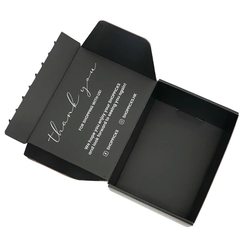 Customized Logo Modern Novel Design Shipping Shoe Cardboard Box Tear Strip Package Zipper Mailer Boxes Packaging