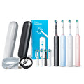 Adult Sonic Toothbrush Rotate Round Tooth Bruhs Rotating Adult Couple Electric Toothbrush with Travel Case Type-C Charging