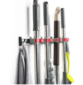 Self-Adhesive Metal Mop Organizer Holder Wet Clip Wall-Mounted Hooks for Brushes Brooms Eco-Friendly Flexible Design Household