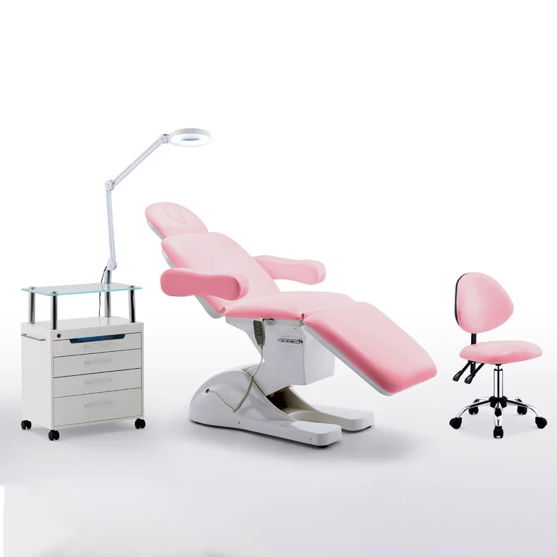 High-end Spa Salon Furniture Adjustable Injection Massage Table Electric 3/4 Motors Facial Beauty Bed