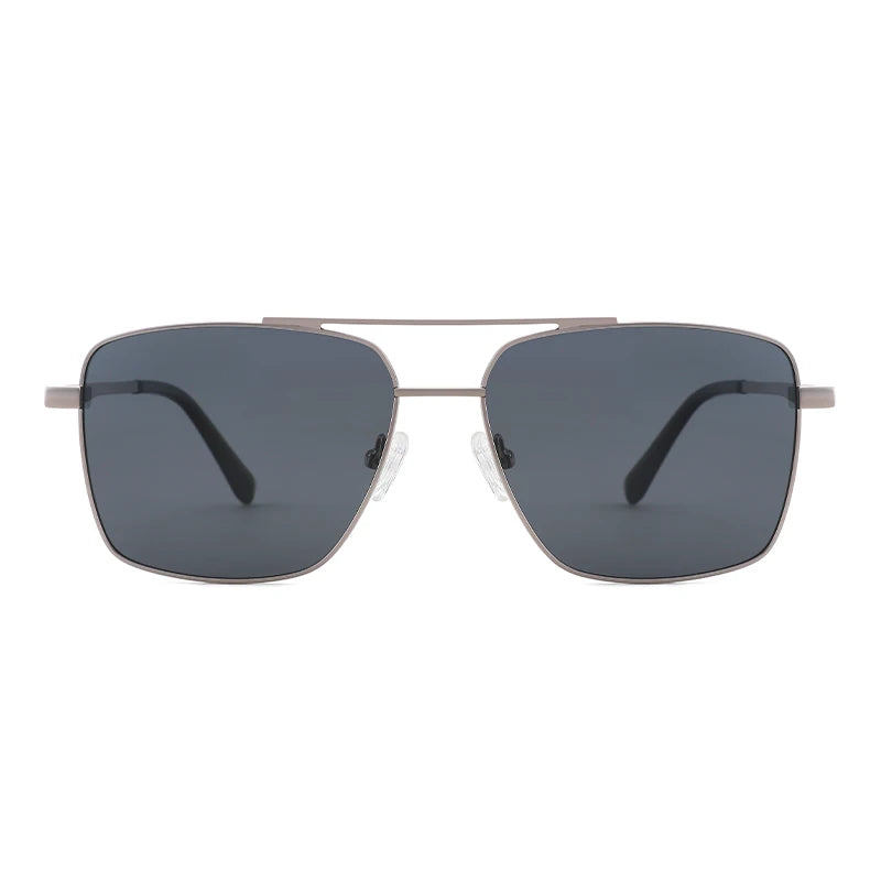 Vintage Metal Double Bridge Frame Polarized Sunglasses Cycling Uv Protection Sunglasses