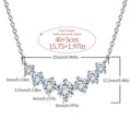 925 Silver Gold Plated GRA Eternity 0.5ct 7 VVS D Color Moissanite Diamond Stone Necklace Chain Engagement Women Fine Jewelry