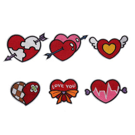 Iron on Embroidered Cupid's Arrow Heart Valentine Patches for Clothes Bag Decoration
