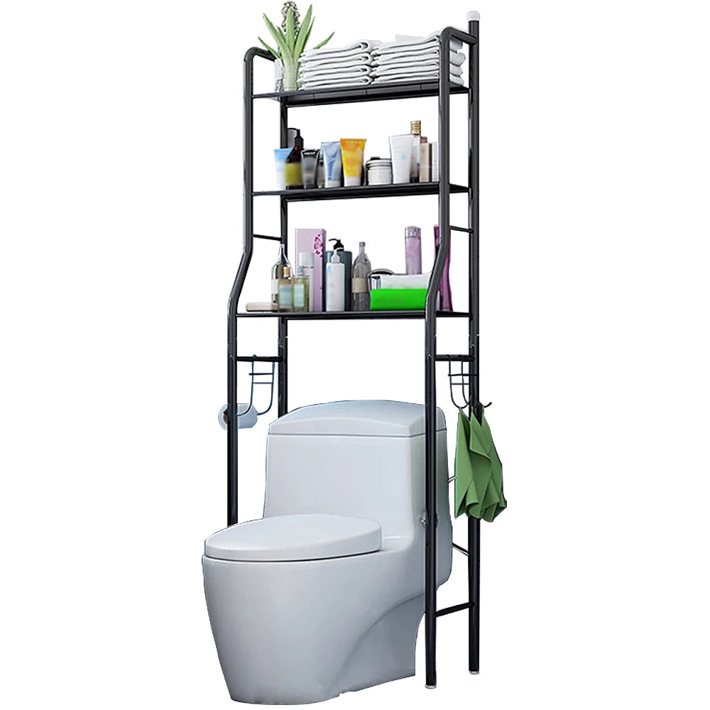Bathroom Display Shelf Storage Holders Over Toilet  3-Rack Standing Shelves for Bath Toilet Closestool