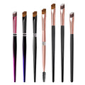 New Design Private Label Eye Makeup Magic Tool Hairline Brush Diamond Bling Wild Angles Square Head Eyebrow Brush