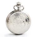 Silver Quartz Watch Vintage Flower Pocket Watches