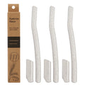 3pcs Eco-friendly Biodegradable Women Razor Wheat Straw Hair Blade Sharper Facial Hair Eyebrow Trimmer Razor
