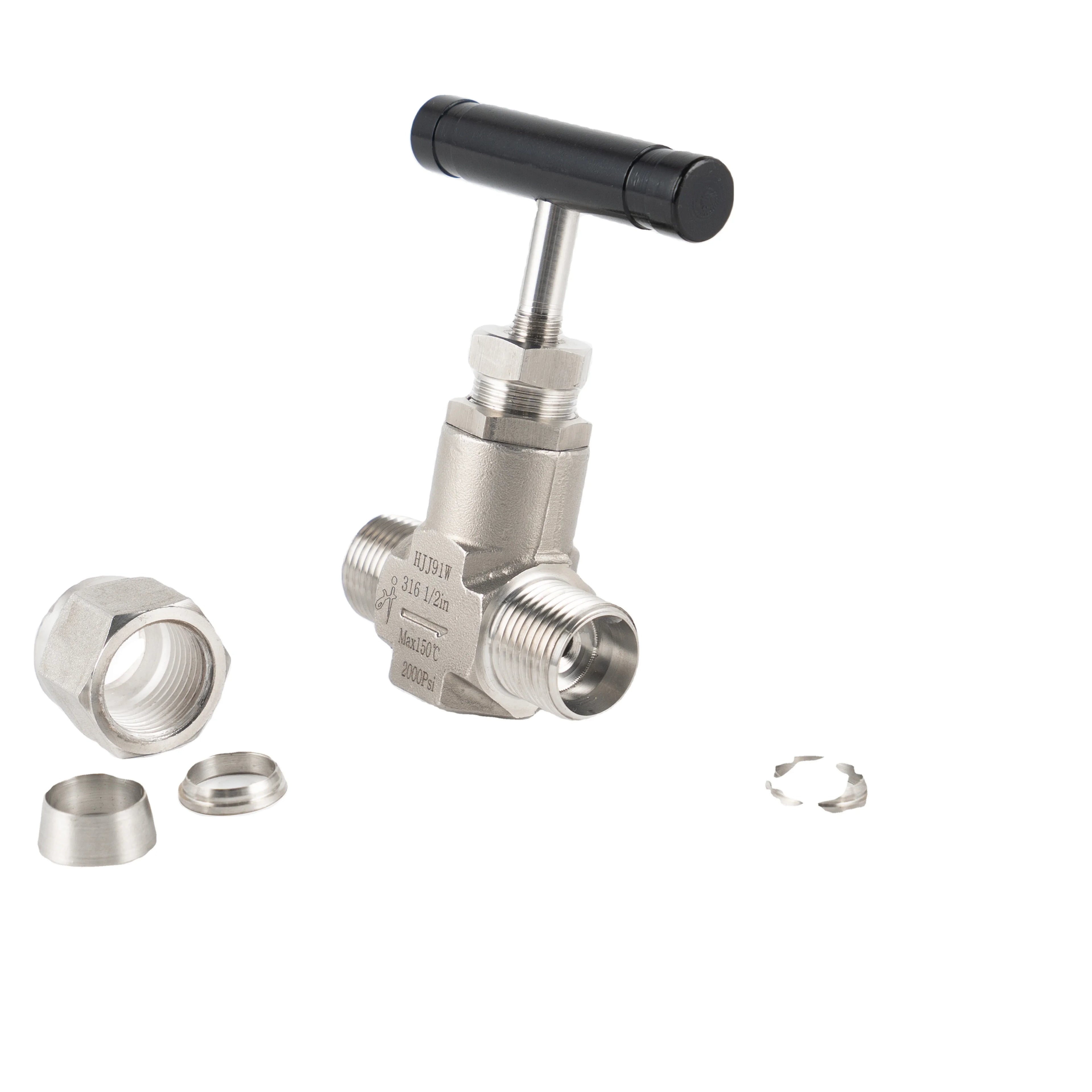 1/4" 1/8" 316ss Needle Valves for Gas Sampling Cylinders 6000psi Super Duplex Needle Valve