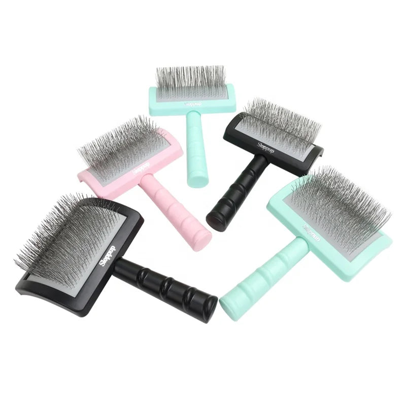Factory Wholesale Pvc Box Packaging 25MM Long Pin Cat Cleaning Hair Brush Cepillo Para Perro Dog Pet Grooming Slicker Brush