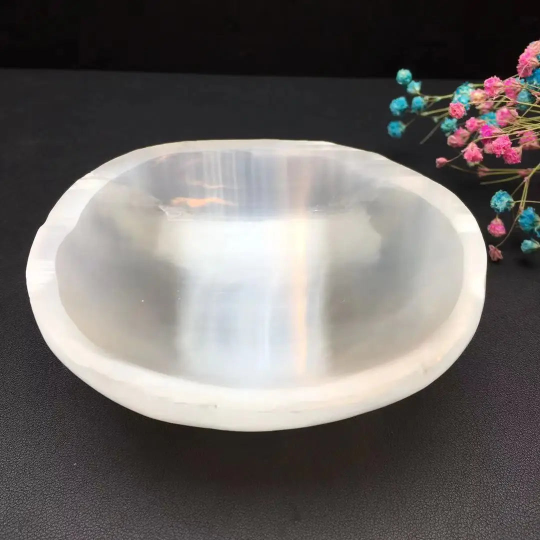 HZ Crystals Healing For Fengshui Decoration Star Small Crystals Selenite Bowl Crystal Bowls