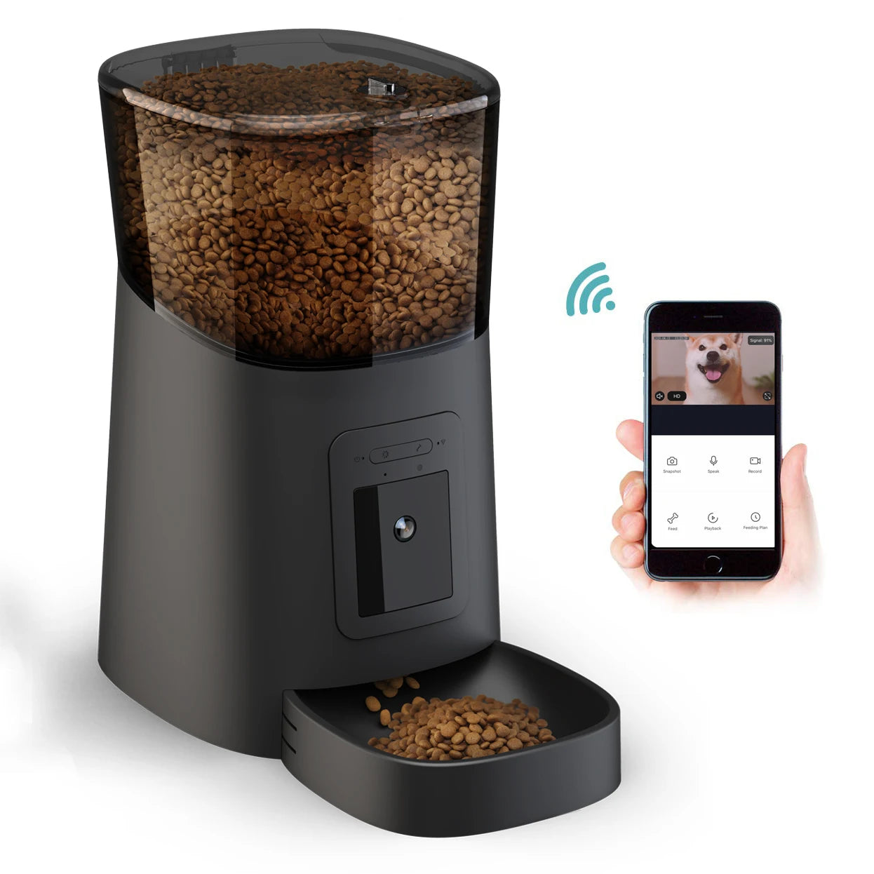 Automatic Pet Feeder Cat Smart Pet Food Dispenser Remote Control Pet Feeder with Camera