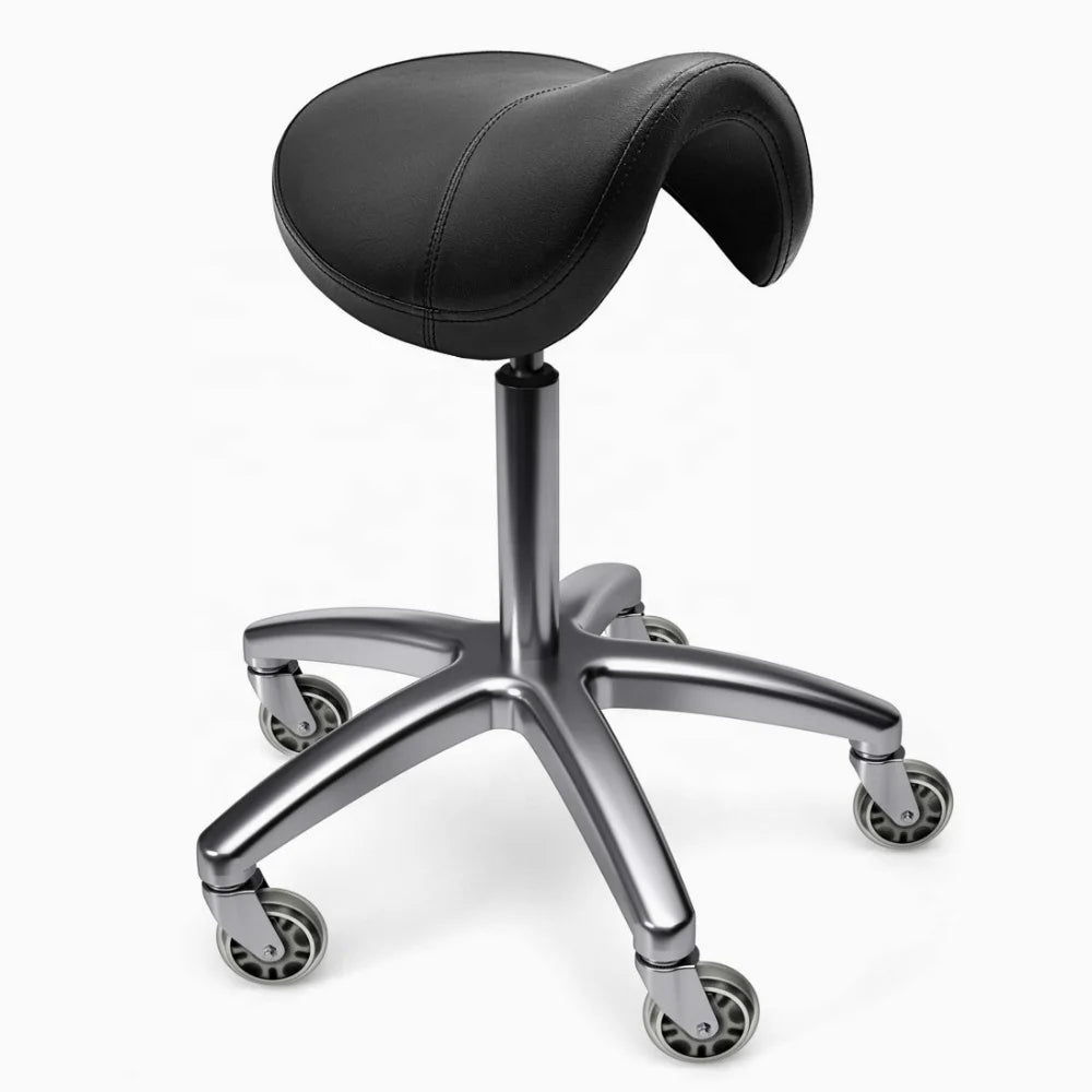 Aluminum salon stool with sddle style Cheap beauty stool for barber Hairdressing barber chair ready to ship