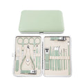 Professional Stainless Steel Green Blue 18-Piece Set Household Pedicure Nail Cuticle Nipper Set