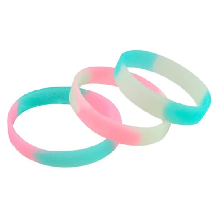Glow in the Dark Silicone Wristbands kids Safety Bracelet