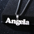 Factory Customized Silver Fashion Jewelry Pendent Necklace Cutting Stainless Steel 3d Logo Letter Necklace for Women Men Gifts