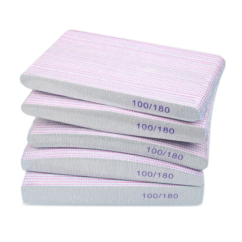 Logo Nail Care Salon Shinning Polish Nail  80 100 120 180 240 Grits Sanding Paper Nail File