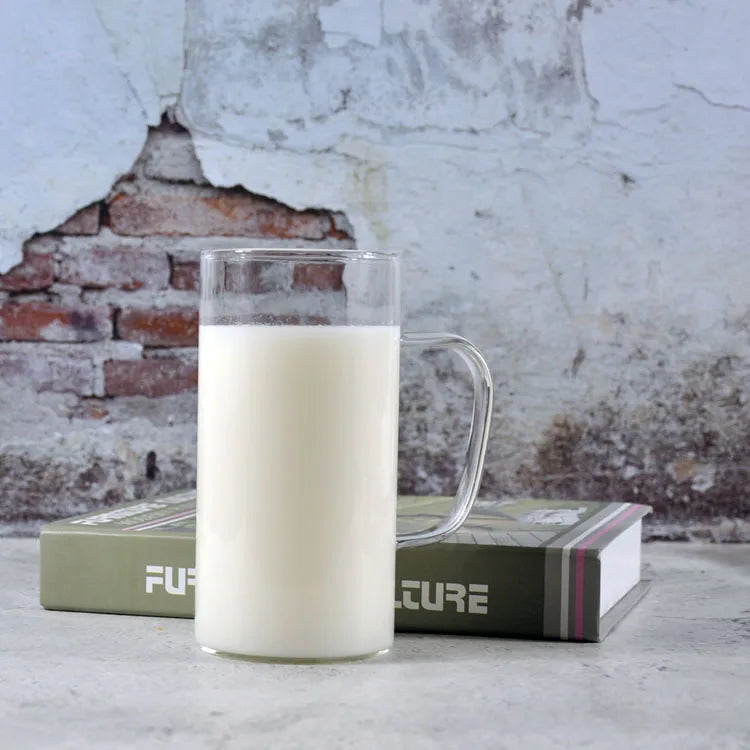 600ML/20OZ Food Grade Large Capacity Single Wall Glass Mug Glass Cup with Wooden Lid