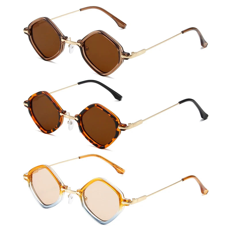 Retro Sunglasses Women2025 Outdoor UV400 Sunshade Fashion Diamond Metal Frame Designer Sunglasses High Quality Eyeglasses Frame
