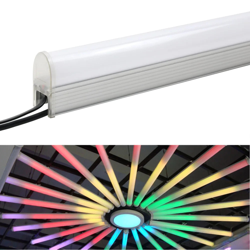 Addressable Outdoor Waterproof Ip67 DC12V 24V 12W Hurdle Lamp SPI Digital Tube RGBW RGB Tube Led Light Bar