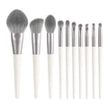 Wholesale Professional 10PCS Makeup Brushes Vegan Premium Synthetic Hair Wood Handle Makeup Brush Set With BagCustomization