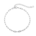 OAHALN Fashion Jewelry 925 Sterling Silver Minimalist Design Rope Chain Dainty Adjustable Bracelet for Women Girls Birthday Gift