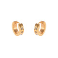Ready to Ship 18k Gold Plated Zircon Huggies Earrings Trendy CZ Stone Stainless Steel Hoop Jewelry for Women